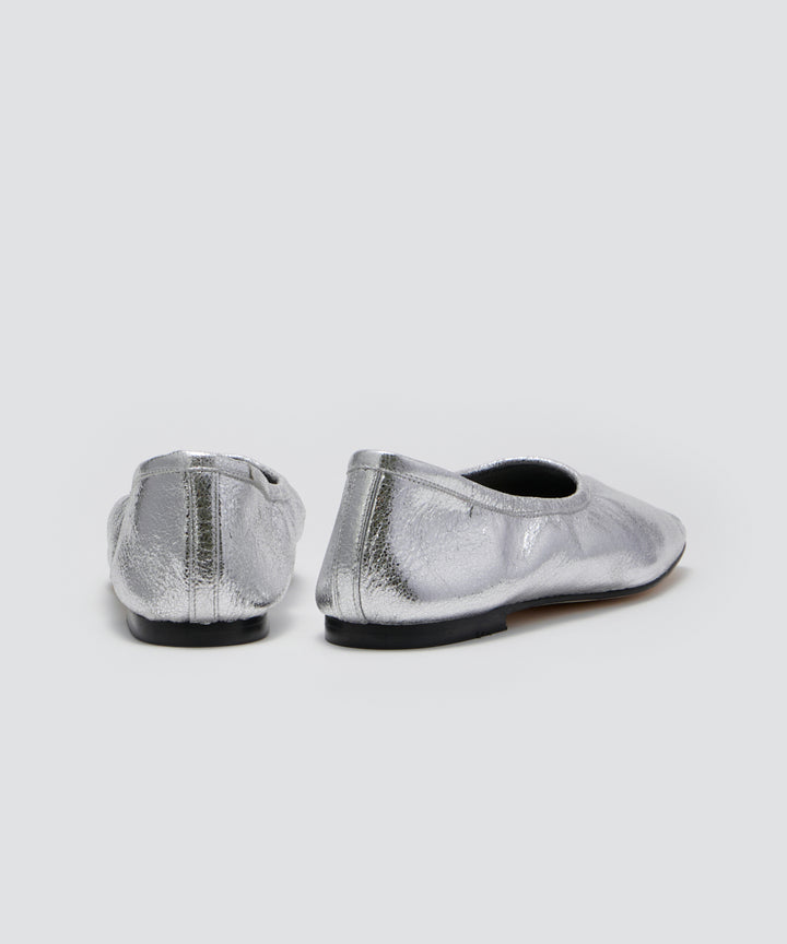 PELLICO SUNNY | シュリンクメタリック フラットシューズ 1.0cm SILVER