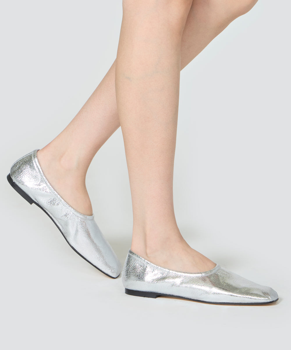 PELLICO SUNNY | シュリンクメタリック フラットシューズ 1.0cm