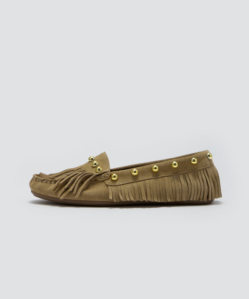 PELLICO SUNNY | スタッズ モカシン 1.0cm BEIGE - アマン
