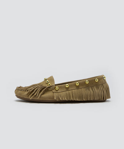 SACO スタッズ モカシン 1.0cm BEIGE