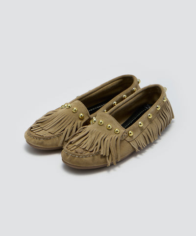 SACO スタッズ モカシン 1.0cm BEIGE