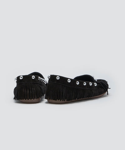 SACO スタッズ モカシン 1.0cm BLACK