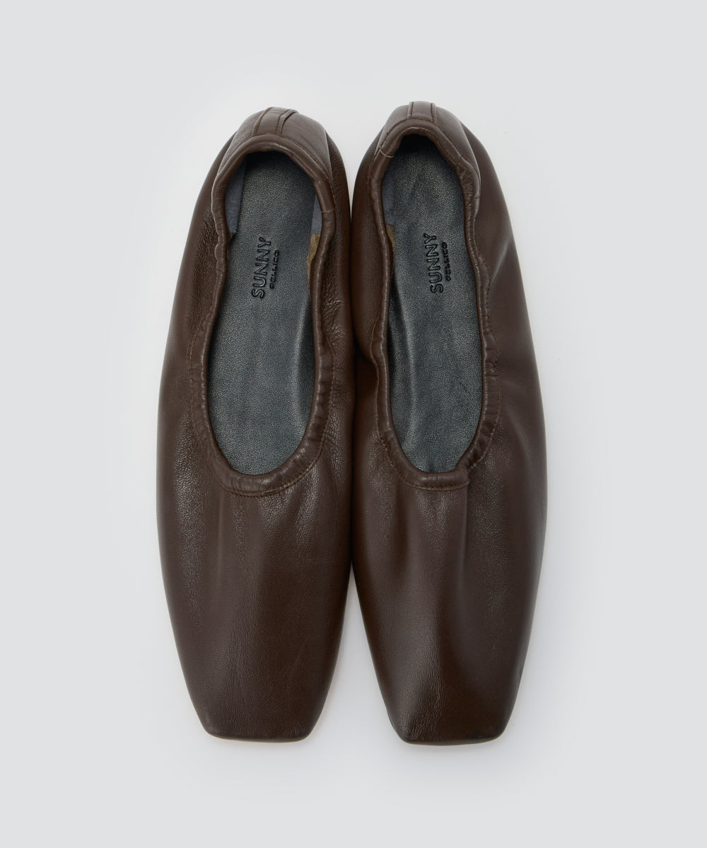 PELLICO SUNNY | スムースレザー フラットシューズ 1.0cm BROWN
