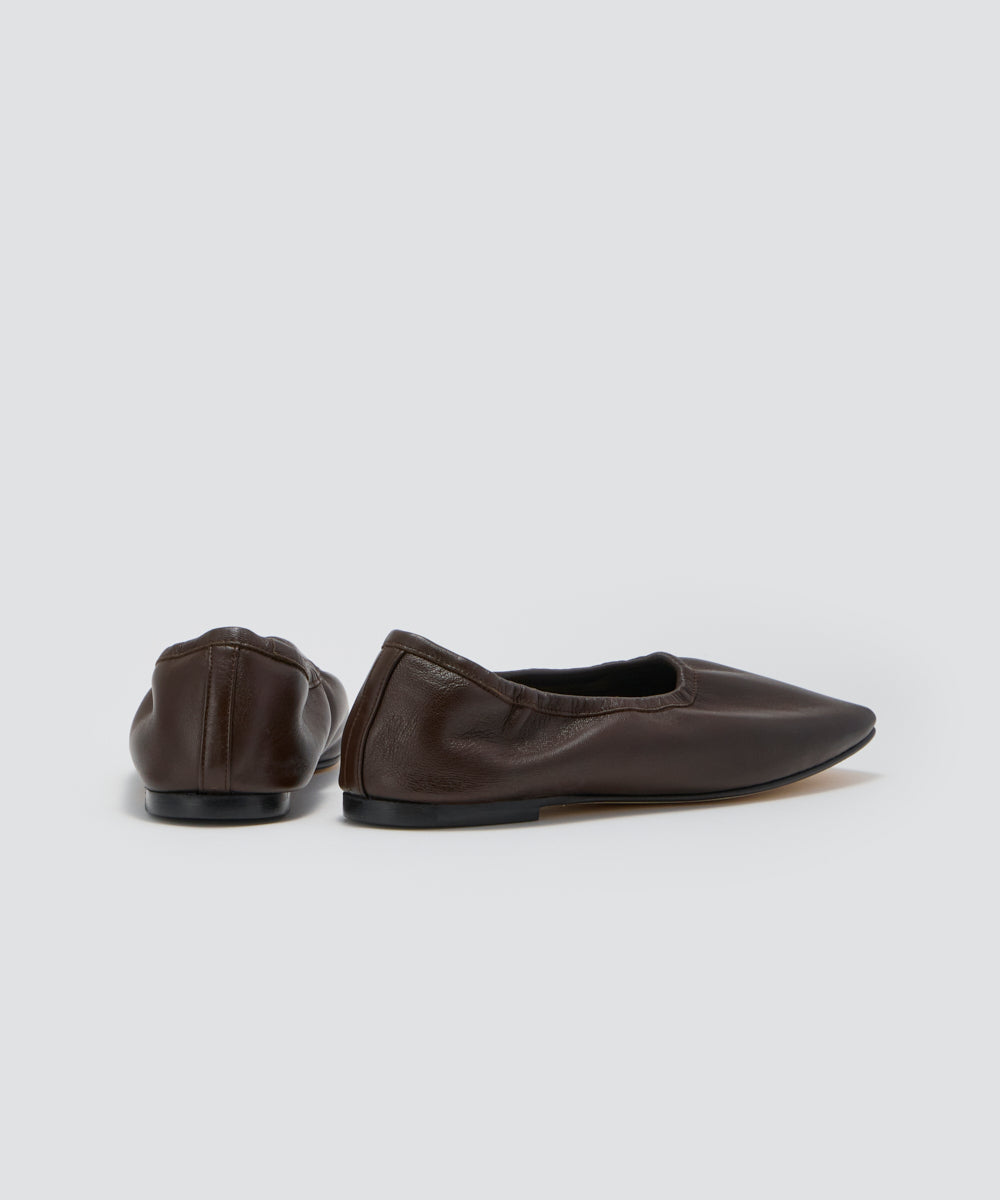 PELLICO SUNNY | ESPIGA スムースレザー フラットシューズ 1.0cm BROWN