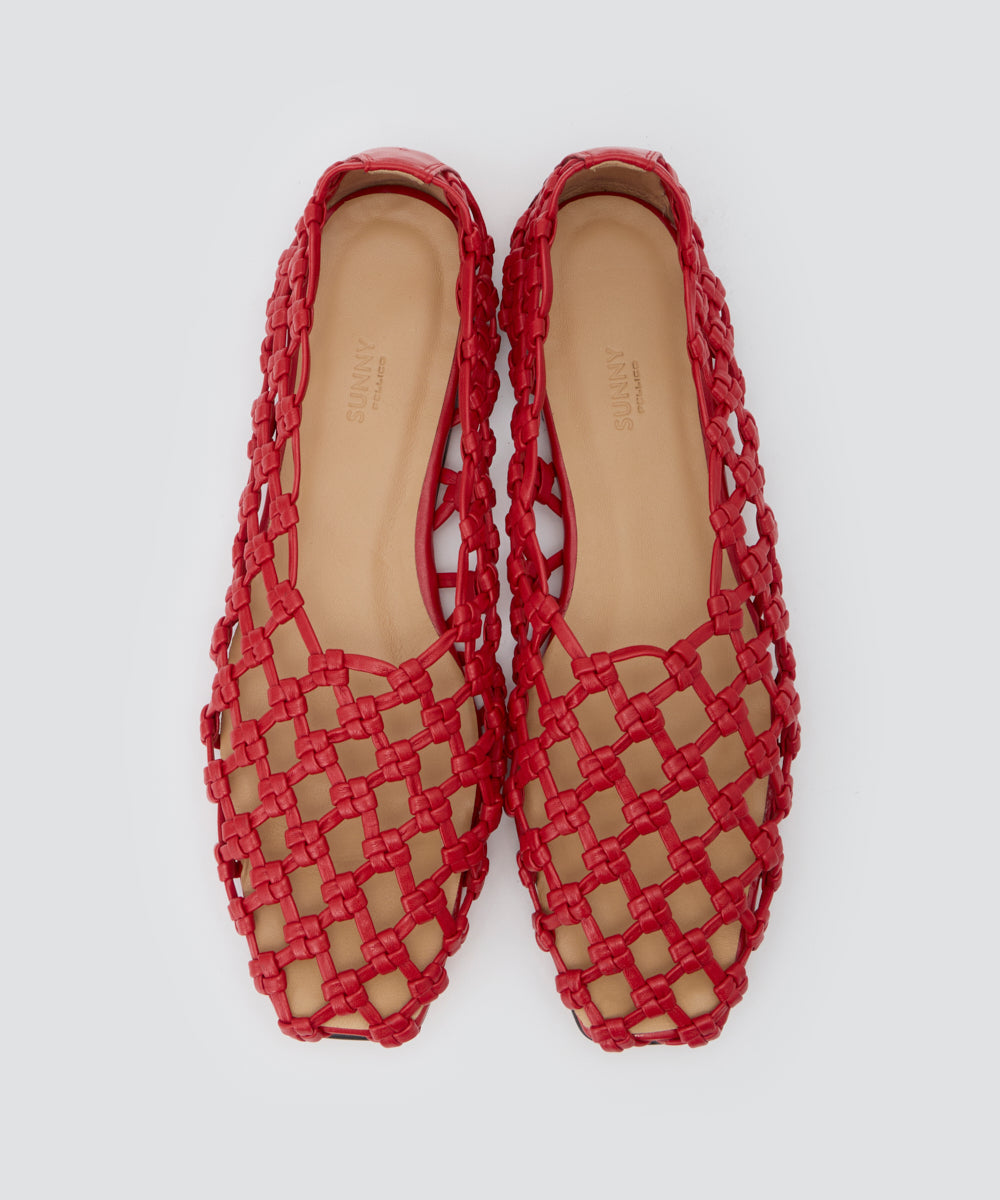 PELLICO SUNNY | メッシュ フラット 1.0cm RED - アマンオンライン
