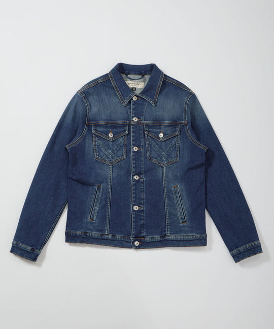 <b>ジャージーデニム ジャケット</b><br>ROYROGERSらしい<br>ディテールを落とし込んだ一着。