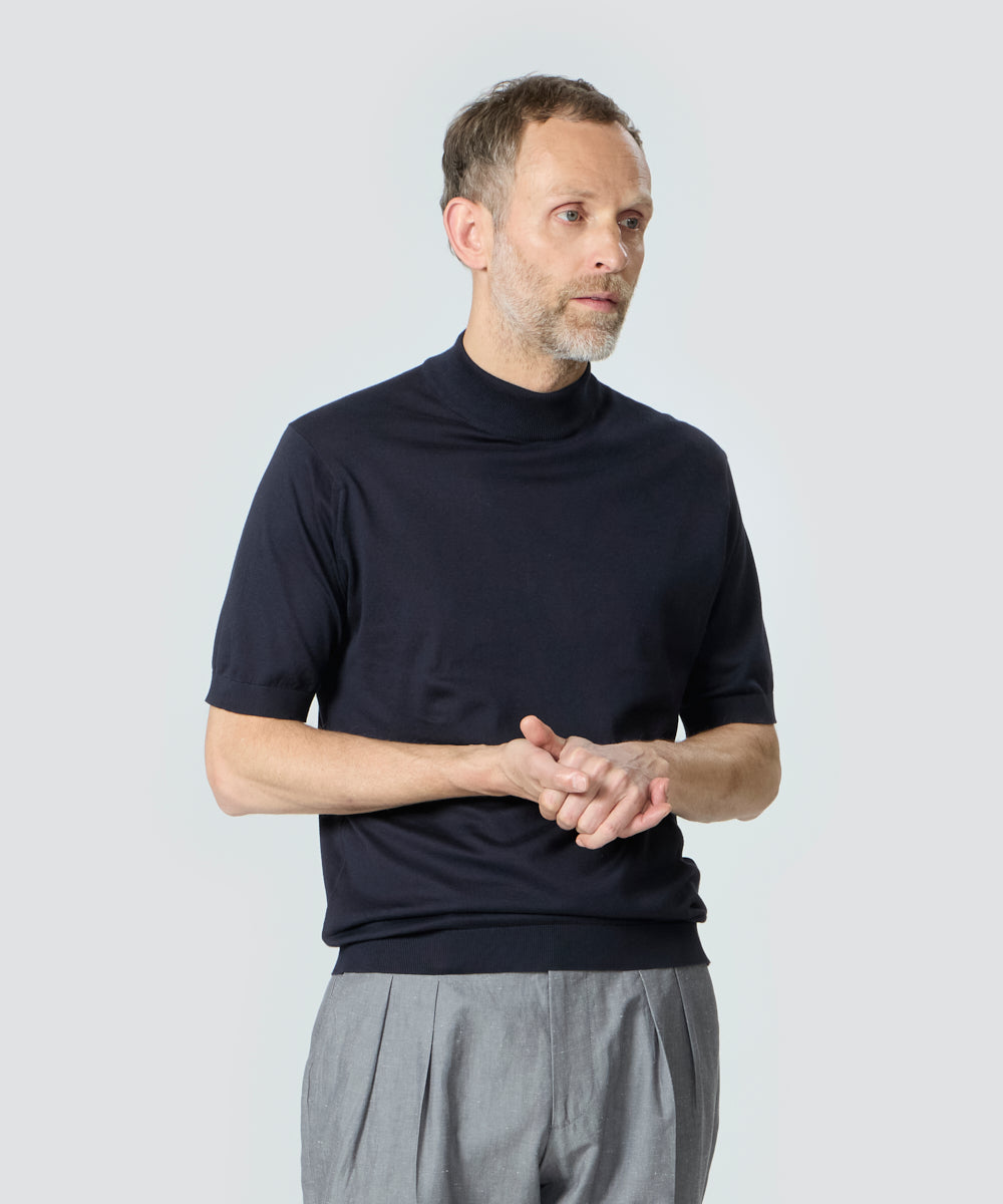 JOHN SMEDLEY モックネックショートスリーブ ニット AMAN ONLINE STORE  