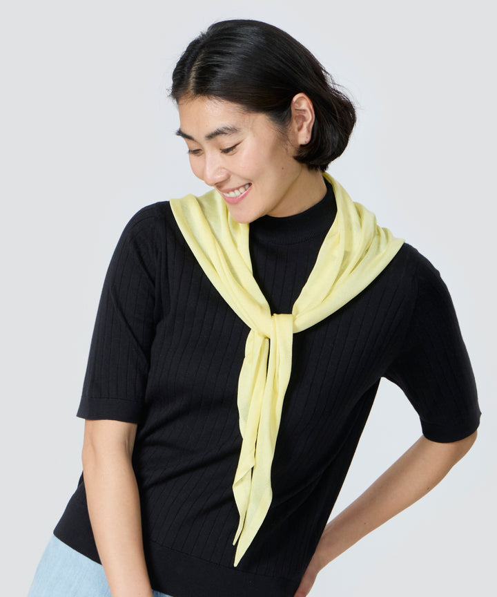 WB シルクトライアングルニットスカーフ