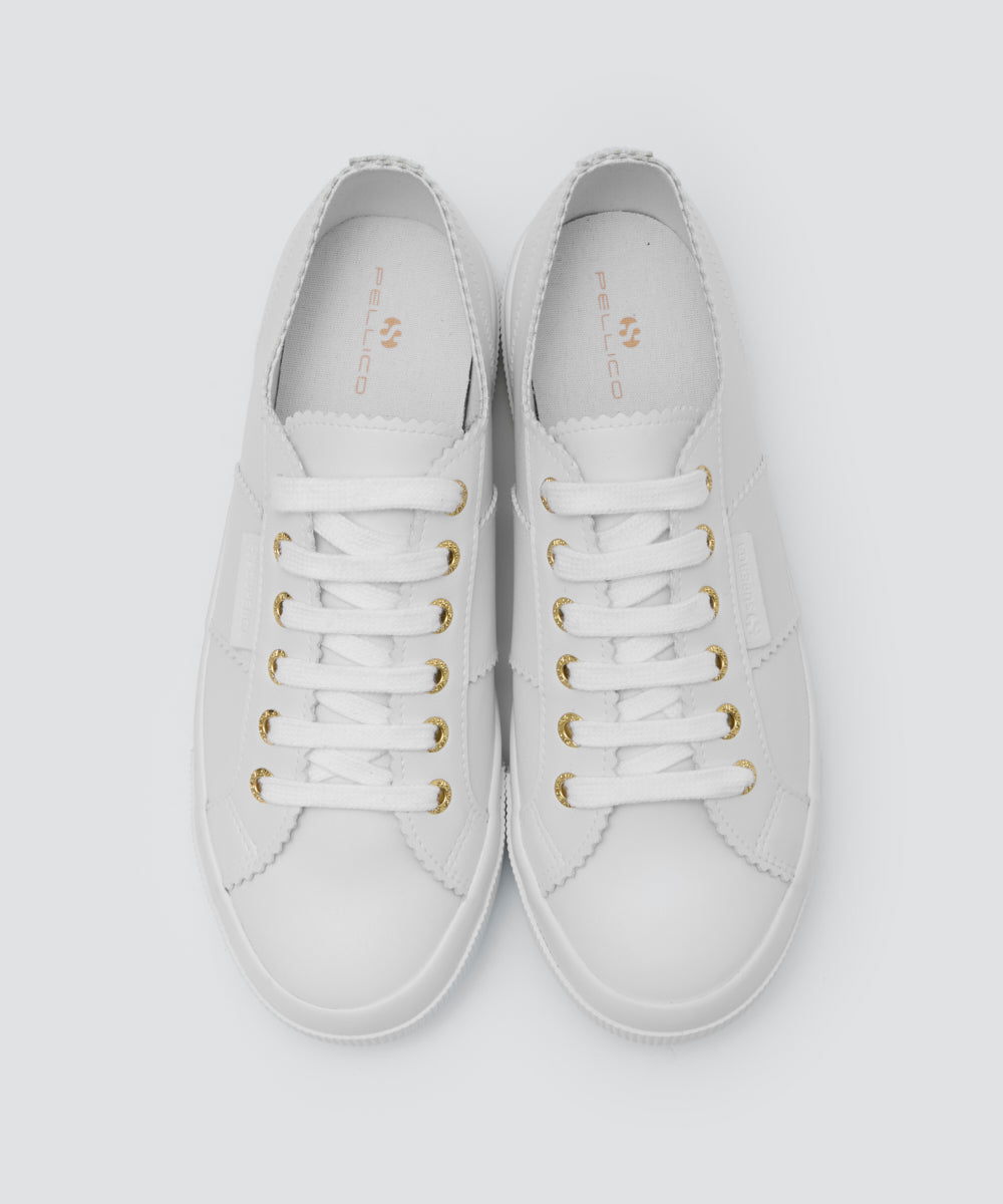 PELLICO×SUPERGA撥水 スニーカー ホワイト 36 PELLICO | PELLICOxSUPERGA 撥水 スニーカー 3.5cm WHITE - アマン