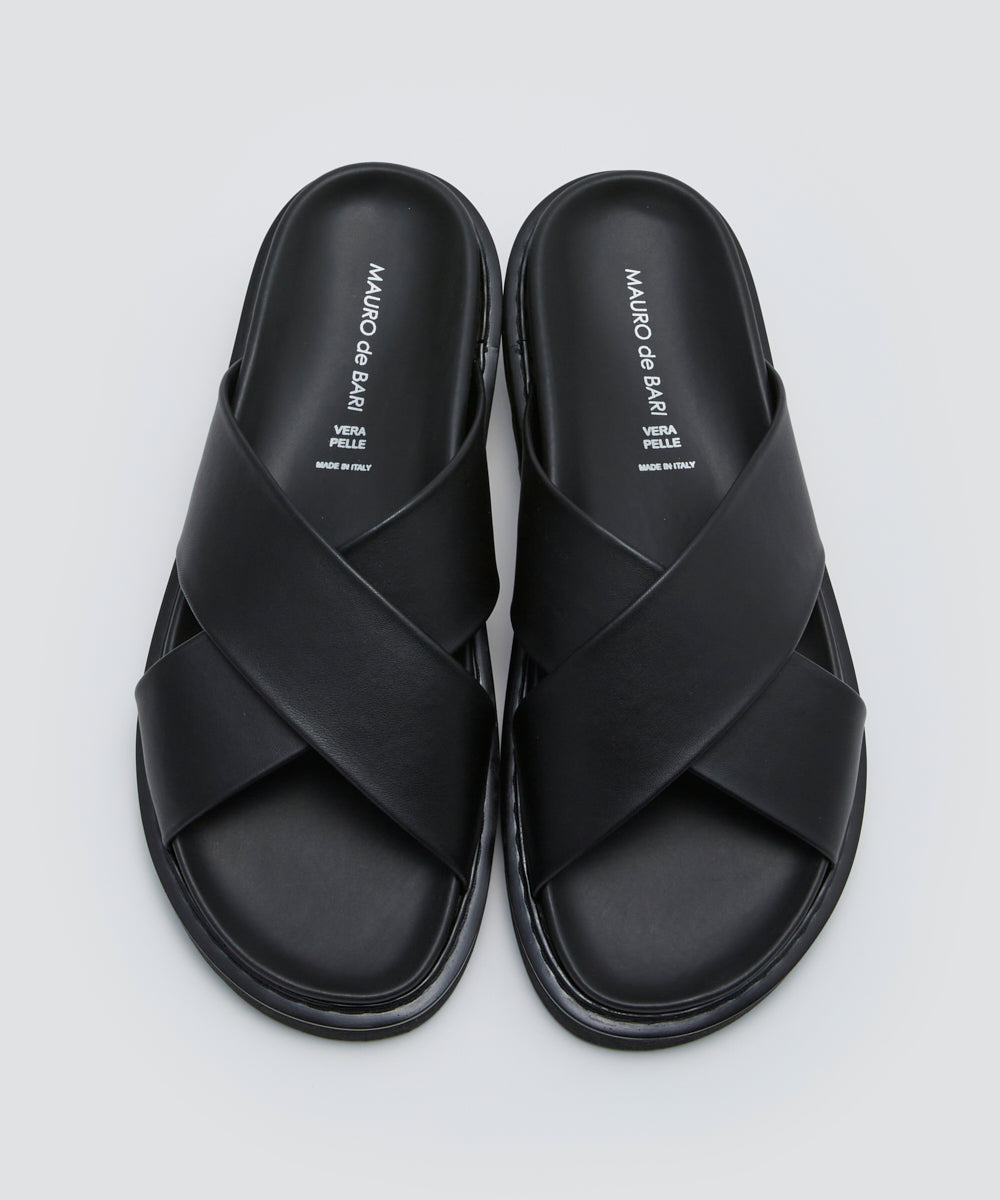 MAURO de BARI マウロデバーリ本革メンズサンダル40 26cm