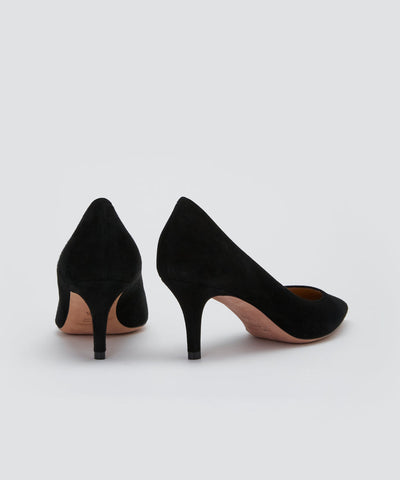 ANIMA スウェード パンプス 6.5cm BLACK