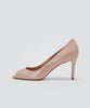 【OUTLET対象】RIOPEN オープントゥ パンプス  8.0cm ROSE BEIGE