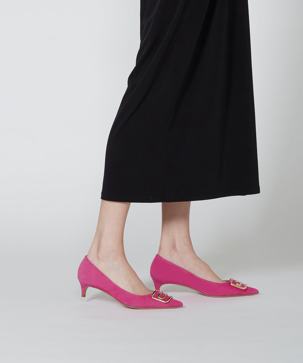 PELLICO CUORE デュエ アネッリ スウェード パンプス 3.5cm