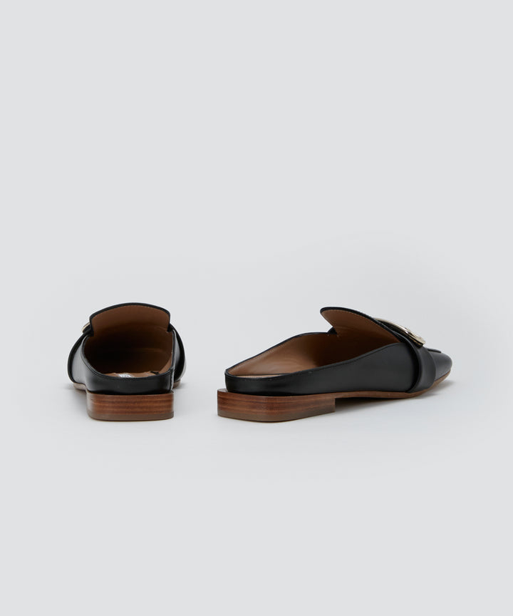 PELLICO CLIO コネッソ ペリーコ ミュール 1.0cm BLACK フラット
