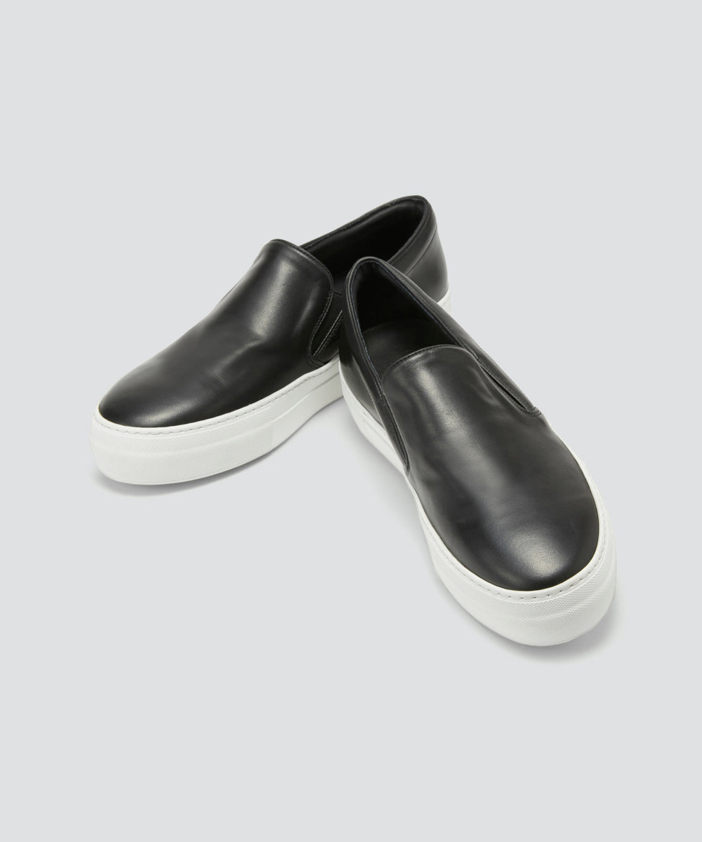 GIOIA メンズ スリッポン 3.5cm BLACK
