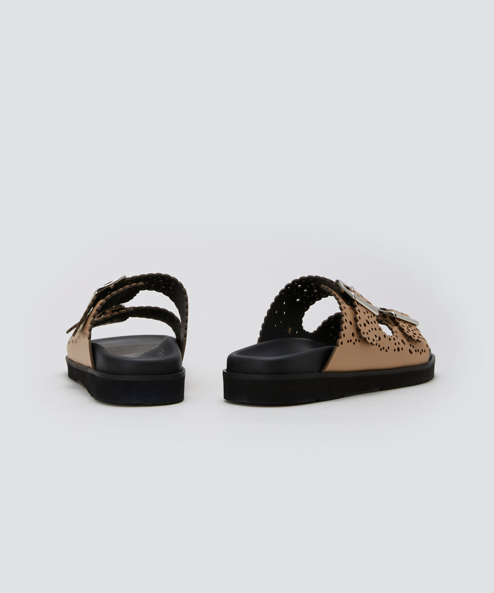 SALA カットワーク サンダル 2.0cm BEIGE