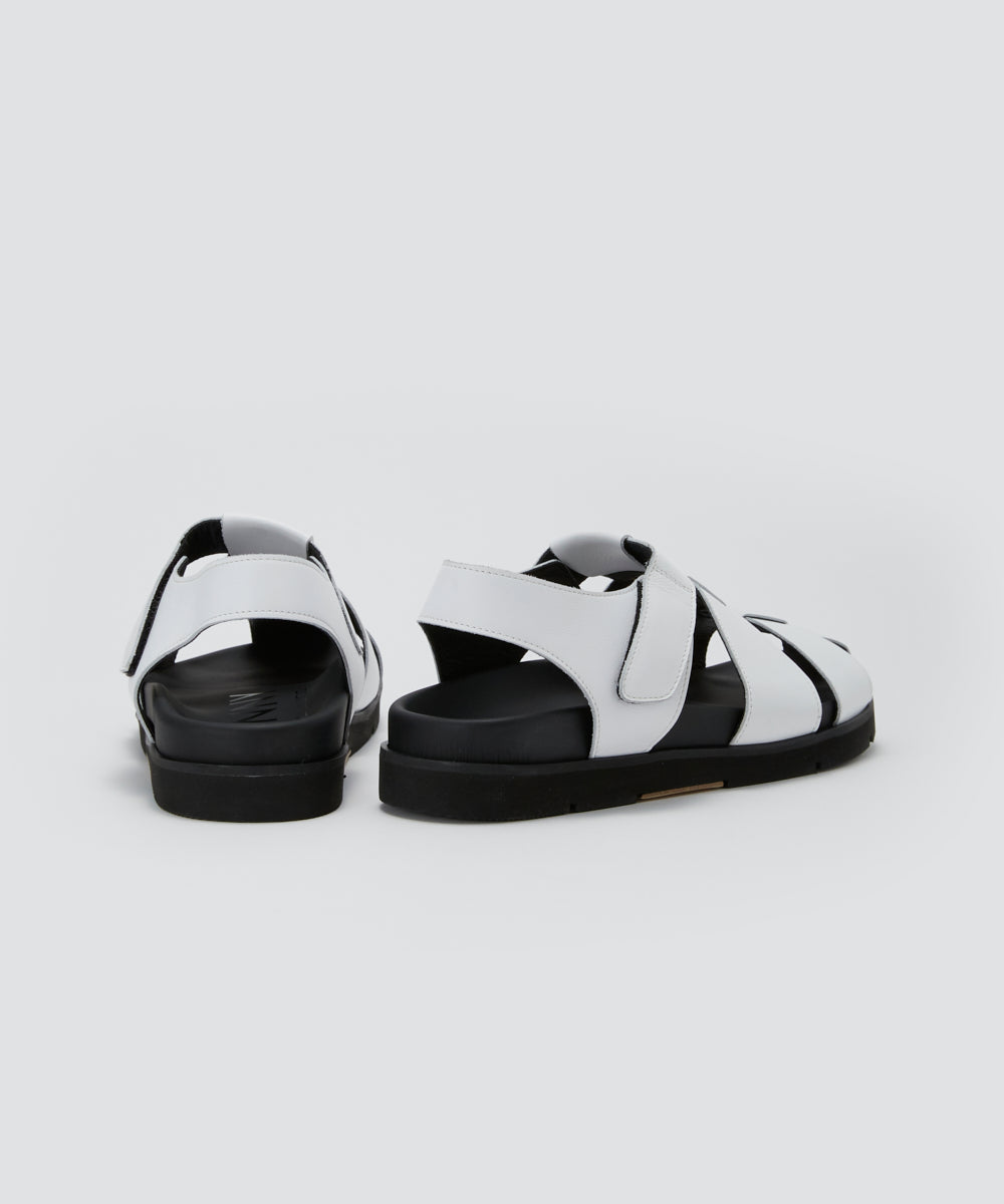 SALA メンズ スムース グルカサンダル 2.0cm WHITE