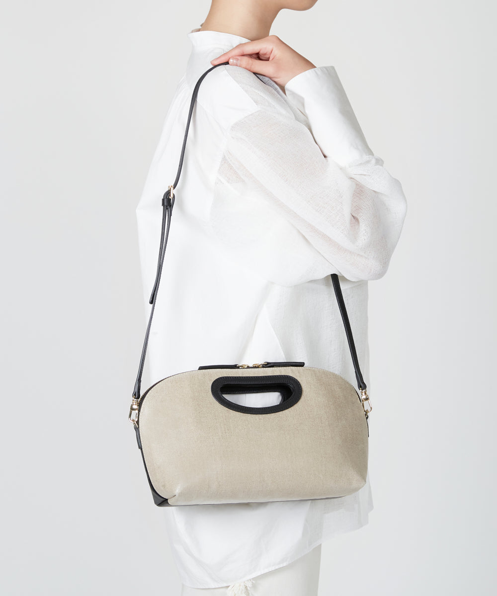 ANELLI REVERSE MINI バッグ GREIGE/BLACK