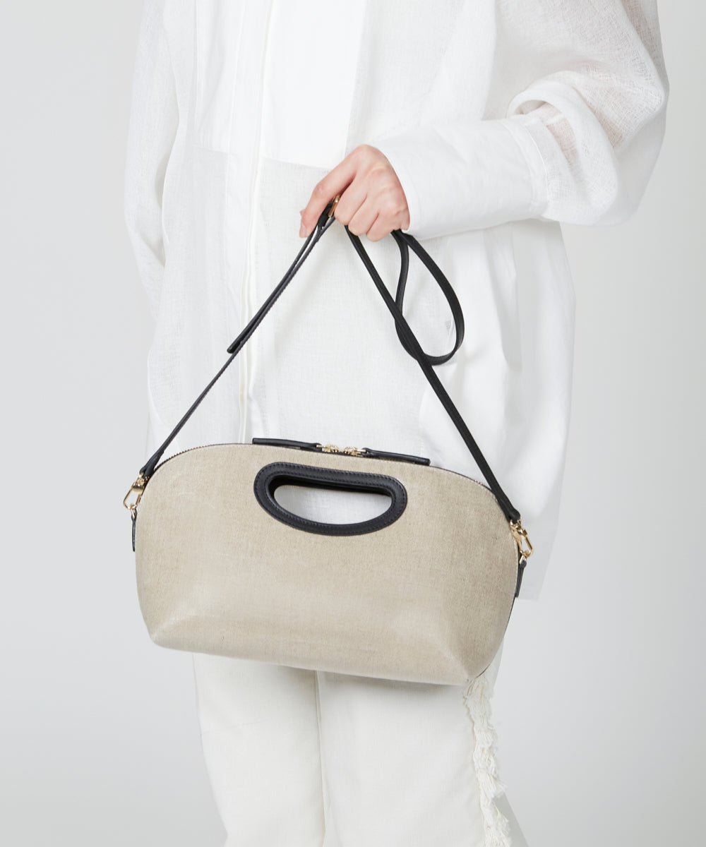ANELLI REVERSE MINI バッグ GREIGE/BLACK