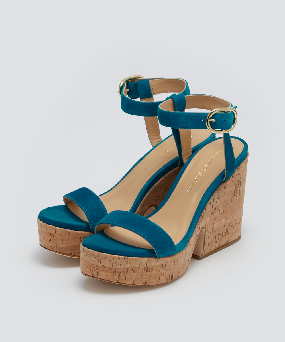 RONDA スウェード サンダル 11.5cm BLUE